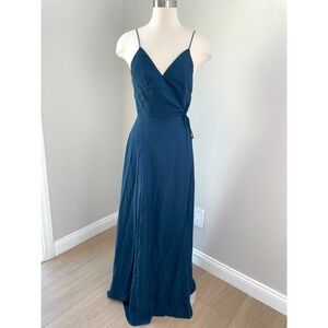 Fame and Partners Teal Maxi Wrap Dress